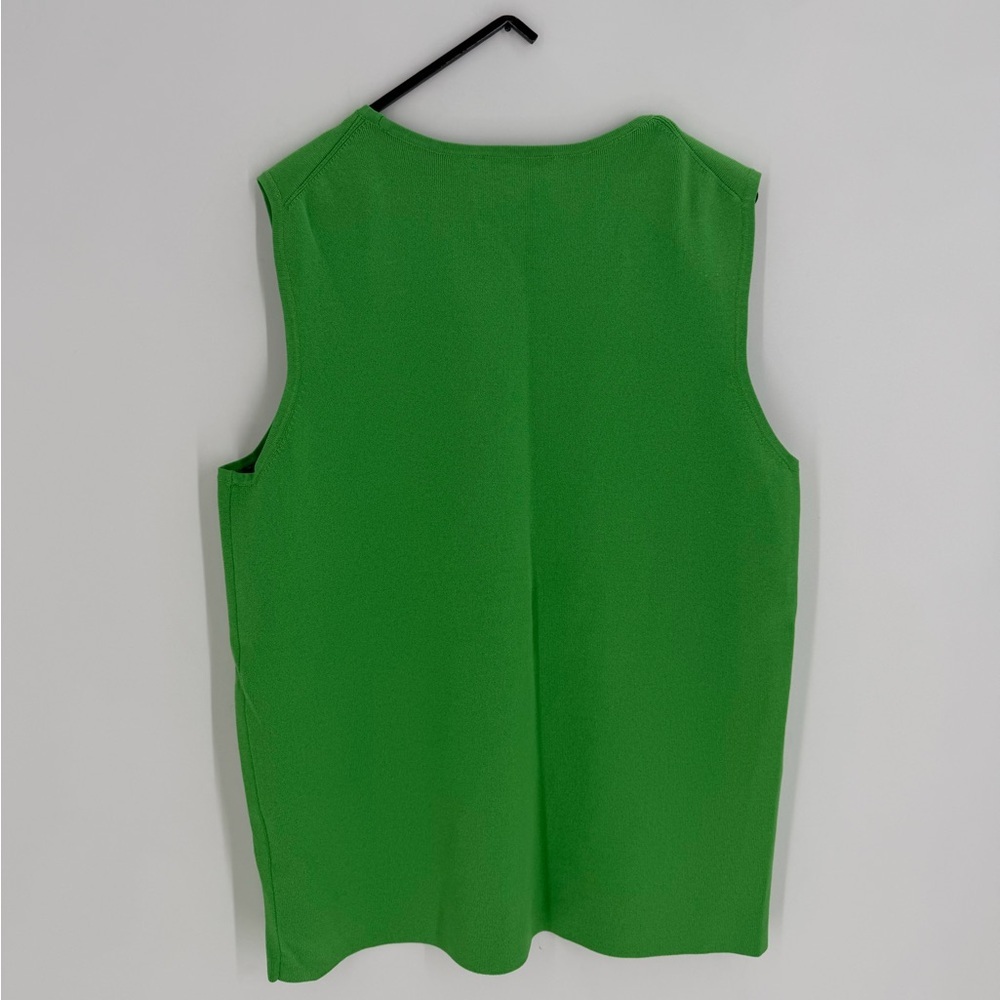 Cos Knitted Sleeveless Minimalist Top In Bright Green - Picture 5 of 7